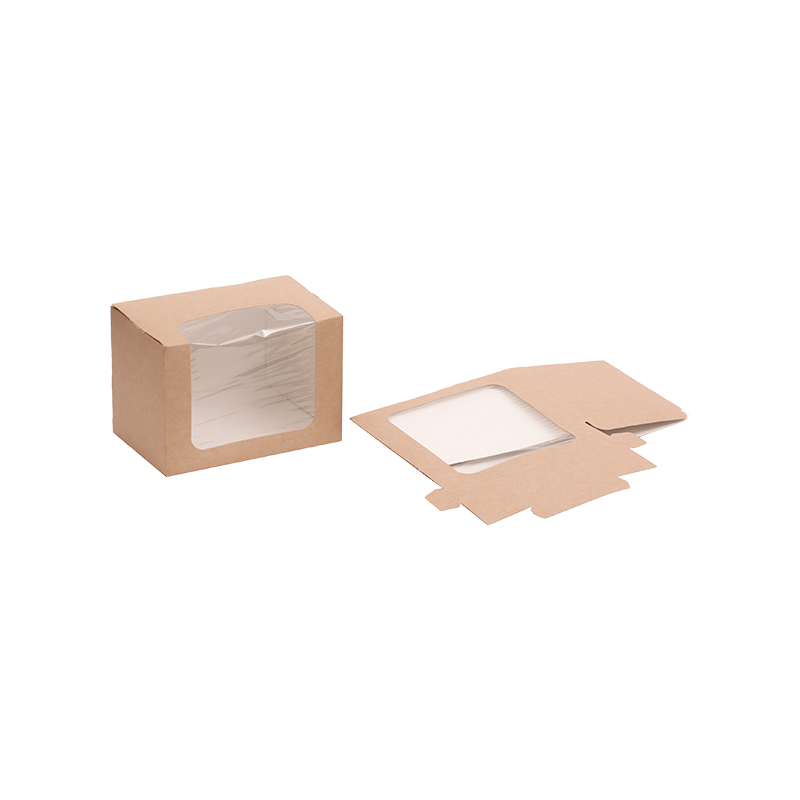 Hộp đựng bánh mì cắt vuông có cửa sổ rộng hơn
