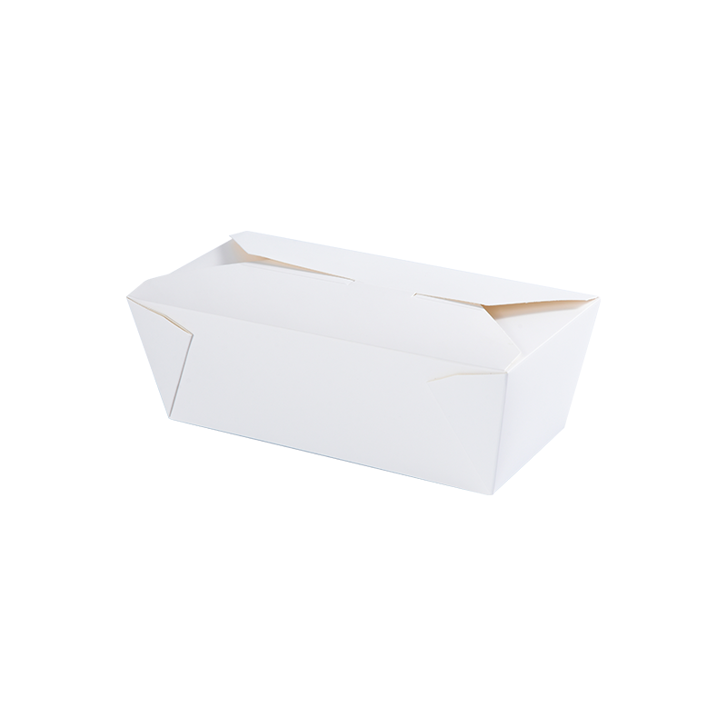 Hộp đựng thức ăn bằng giấy PE/PLA màu trắng/in