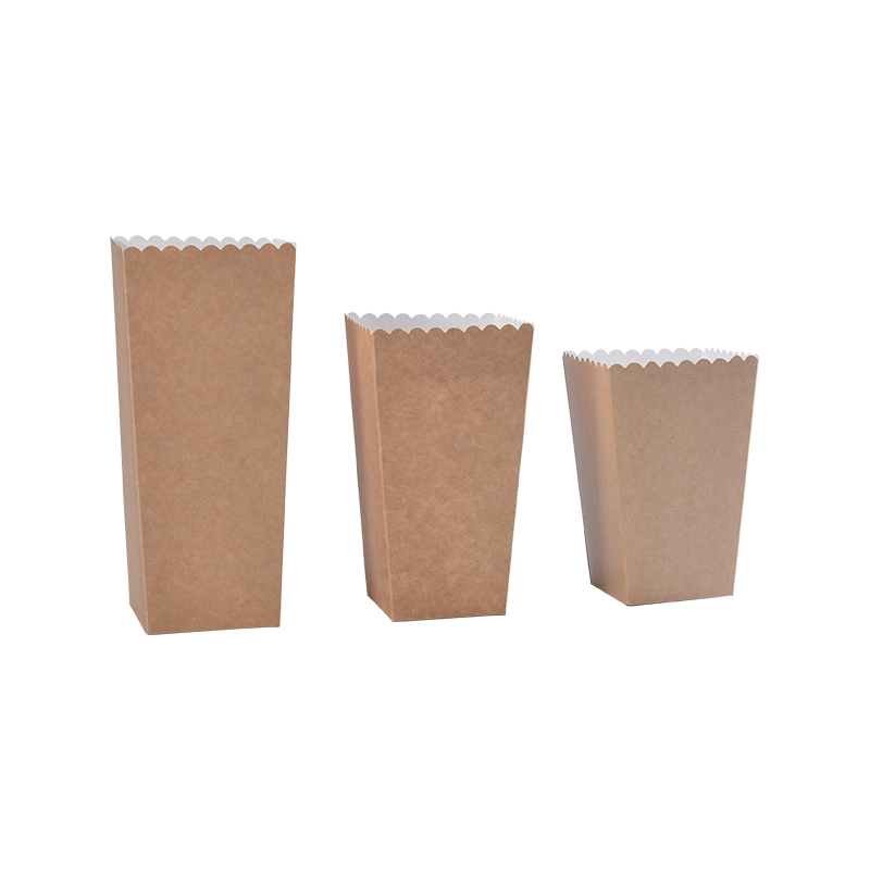 Hộp bỏng ngô giấy kraft, hộp bỏng ngô mini để trang trí đêm chiếu phim