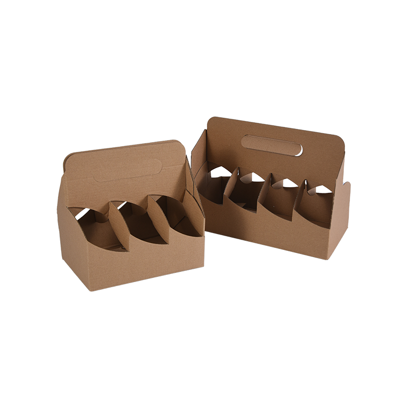 Thùng đựng đồ uống Kraft có tay cầm (6 đến 8 chai hoặc lon)