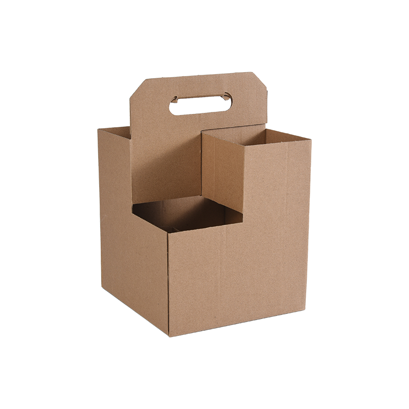 Hộp đựng đồ uống bằng cốc giấy Kraft có tay cầm