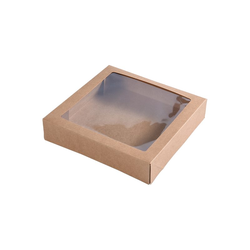 Hộp bánh nhỏ bằng giấy kraft màu nâu dùng để đựng các phần bánh - Hộp đựng bánh quy/Brownie - Hộp đóng gói bánh bằng bìa cứng để đựng quà/quà tặng