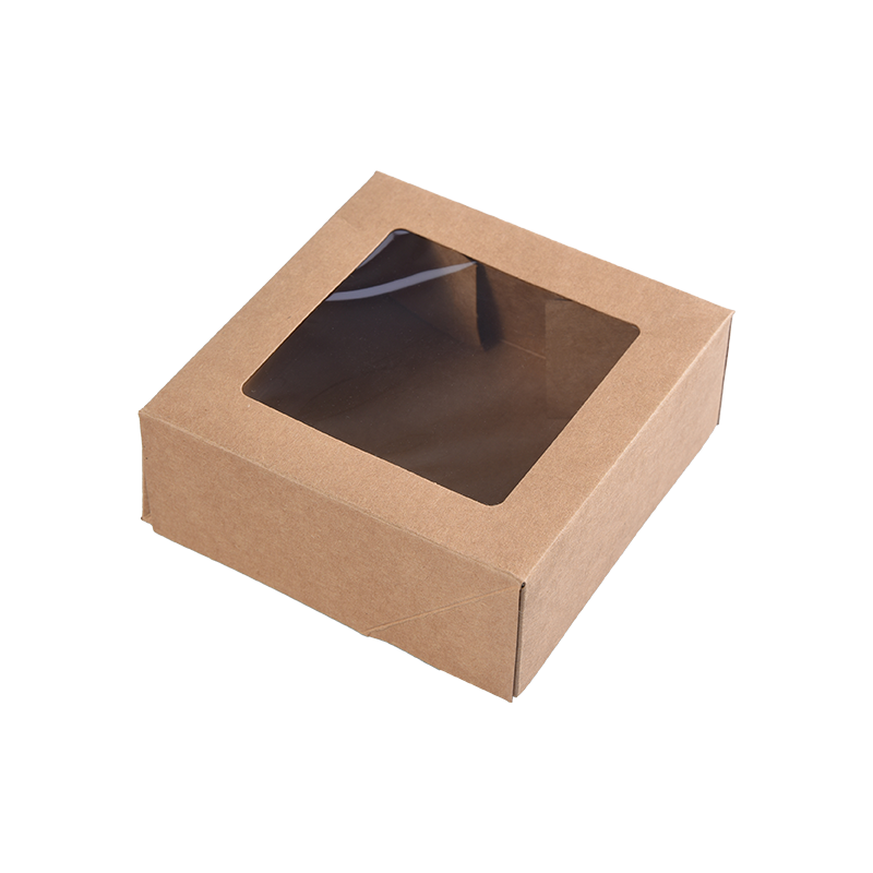 Hộp bánh nhỏ bằng giấy kraft màu nâu dùng để đựng các phần bánh - Hộp đựng bánh quy/Brownie - Hộp đóng gói bánh bằng bìa cứng để đựng quà/quà tặng